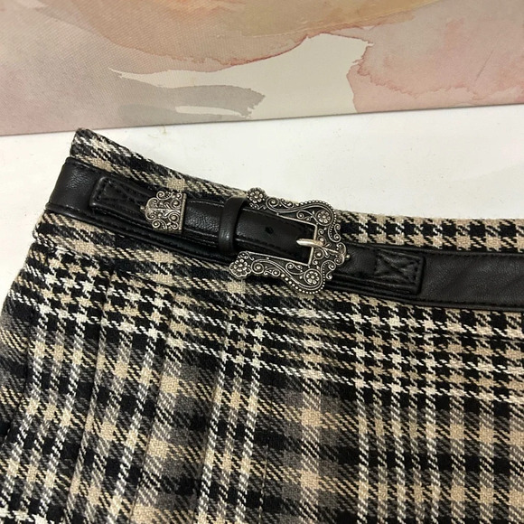 The Kooples Black and White Plaid Skirt - Picture 4 of 5